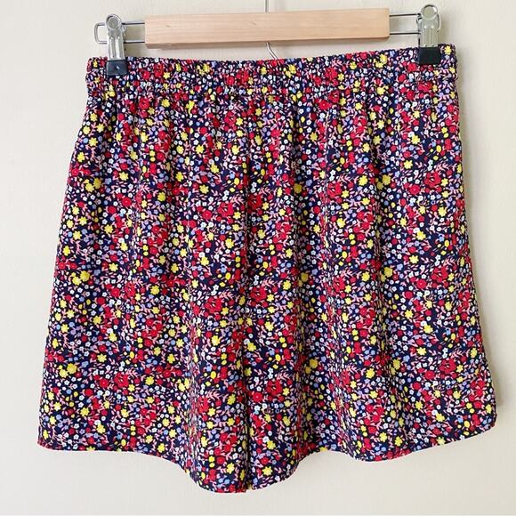 J. Crew Mercantile | Easy Pull-on Shorts Ditsy Floral Red Yellow Summer XS - Picture 5 of 7